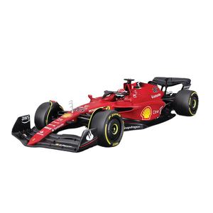 Bburago <span class=keywords><strong>1</strong></span>/<span class=keywords><strong>18</strong></span> Ferrari <span class=keywords><strong>F1</strong></span>-75 #55 #16 Auto de Carreras Fórmula <span class=keywords><strong>F1</strong></span> a <span class=keywords><strong>Escala</strong></span> Colección de Aleación Fundido a Presión Modelo de Metal de Juguete - Product Image 1