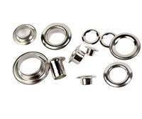 Kit de passants métalliques de haute qualité en gros d'usine, œillets métalliques sur mesure et rondelles pour artisanat du cuir, sacs et bâches