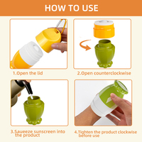 Applicateurs de crème solaire en plastique portables personnalisés Rouleau rotatif Applicateur de crème solaire pour enfants Applicateur de crème solaire avec éponge