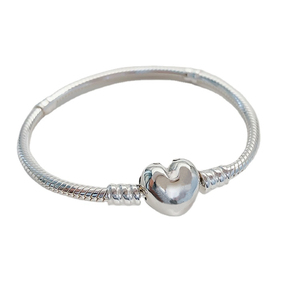 Bracciale da Donna Classico Fai-da-Te alla Moda con Ciondolo Charm e Perline a Fibbia in <span class=keywords><strong>Argento</strong></span> Sterling 925 a Coda di Serpente, Idea Regalo - Product Image 2
