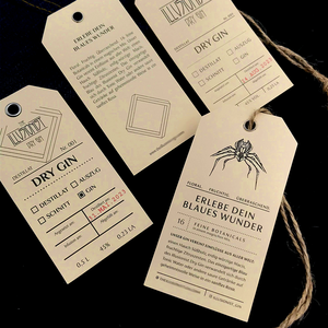 Tùy chỉnh hoàn hảo chết cắt treo <span class=keywords><strong>Tag</strong></span> cho quần áo với logo của riêng bạn thời trang cũ màu vàng dập in nhãn giá - Product Image 6