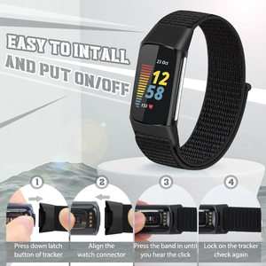 Bracelets <span class=keywords><strong>de</strong></span> <span class=keywords><strong>montre</strong></span> en nylon réglables pour <span class=keywords><strong>Fitbit</strong></span> <span class=keywords><strong>Charge</strong></span> 6/<span class=keywords><strong>Fitbit</strong></span> <span class=keywords><strong>Charge</strong></span> 5 bracelets - Product Image 5