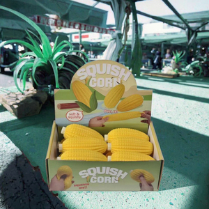 Durable Plastic Corn <b>Squishy</b> Fidget Toy Funny Stress Relief Simulated Maize Shape Squeeze Toy - Product Image 2