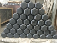 Haltères hexagonaux en caoutchouc et fonte personnalisables pour la gym et la maison, usage commercial, 25 lb, 5, 10, 25, 50 kg, ensemble d'haltères hexagonaux