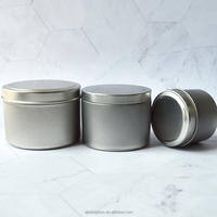 Couleur unie Coloré Voyage Mat Rose Or Noir 4 Oz 6 Oz 10 Oz 12 Oz 16 Oz Aluminium Cire De Soja Bougie Pots En Étain Pour Bougie