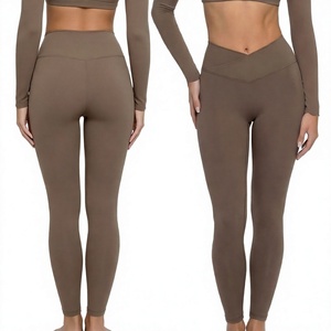 Leggings de Yoga Personalizados para Mujer, Cintura Alta, Color Sólido, Largos, Levanta Glúteos, Transpirables y Elásticos para Entrenamiento en el Gimnasio - Product Image 3