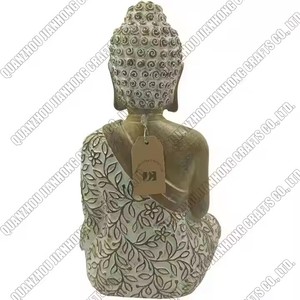 Statue de <span class=keywords><strong>Bouddha</strong></span> assis en résine dorée, petite taille, <span class=keywords><strong>pour</strong></span> décoration intérieure et extérieure, vente en gros, prix abordable - Product Image 2
