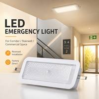 Luminaire d'urgence commercial pour couloir d'évacuation, en polycarbonate ignifuge, personnalisé OEM, avec matrice de secours nickel-cadmium, pour escalier