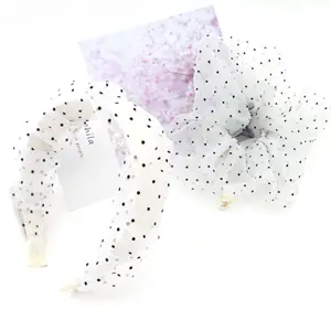 Vente directe usine – Dernières créations coréennes : Bandeaux et chouchous volumineux en perles et cristaux pour bébés et filles - Product Image 1