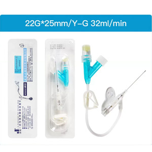 Y-प्रकार डिस्पोजेबल 22 ग्राम/24 ग्राम बाँझ प्लास्टिक जलसेक प्रतिधारण सुई प्लास्टिक ट्यूब परिधीय रक्त संग्रह कॉस्मेटिक के लिए - Product Image 4