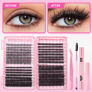 Công suất lớn tự làm phân đoạn cụm 640 30d40d cụm duy nhất lông mi tự nhiên cuốn sách lông mi Lông mi giả - Product Image 4
