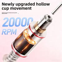 Ponceuse à ongles sans fil 20000 tr/min en ABS, portable pour usage domestique, pour l'élimination des cuticules et le nail art