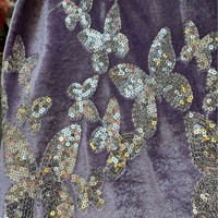 Nouveau Tissu Brocart Tricoté Automne Hiver 3mm à Motif Floral Abstrait Géométrique Perlé 100% Acrylique Résistant à l'Abrasion