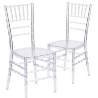 Chaise de mariage en acrylique et cristal au design moderne, empilable, sans assemblage requis, pour événements