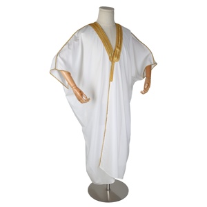 <span class=keywords><strong>Vestido</strong></span> árabe musulmán dorado bordado, tafetán, caftán, desierto, Jubah, Abaya, Jalabya, étnico, qami, Jeque islámico, Khaleeji - Product Image 4