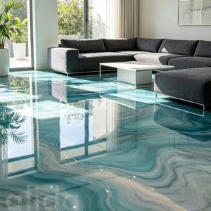 Résine époxy métallique liquide Alida durable en 2 parties, revêtement de sol résistant aux UV pour adhésifs et mastics de construction, application au pinceau - Product Image 3