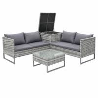 Ensemble de meubles de jardin de luxe avec chauffage, meubles de jardin pour patio, balcon, bord de piscine, cour arrière
