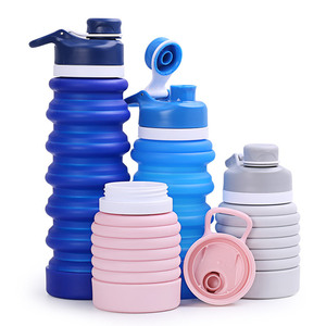Bouteille d'eau pliable en silicone 350ML 550ML 750ML pour sports de plein air, voyage, course à pied, camping, cyclisme - Product Image 1