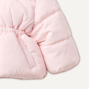 <span class=keywords><strong>Veste</strong></span> matelassée à capuche imperméable pour filles, teinte en pièce, avec fermeture éclair sur le devant - Product Image 3
