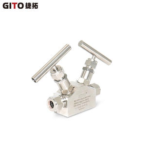 Vanne à aiguille double intégrée en acier inoxydable haute pression avec raccord de compression à double coupure - Product Image 3