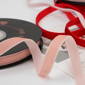 Ruban en velours rouge de 1 cm, nœud <span class=keywords><strong>papillon</strong></span>, accessoire pour cheveux, décoration de Noël - Product Image 4