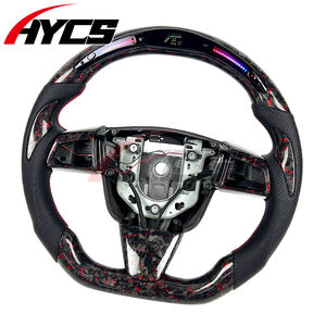 Volante Deportivo de Fibra de Carbono Forjado Rojo con LED e Indicador de RPM para <span class=keywords><strong>Cadillac</strong></span> CTS, CTSV, CTS-<span class=keywords><strong>V</strong></span>, CT4, CT5, ATS, ATSV, con Función de Calefacción - Product Image 2