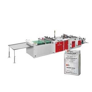 Machine automatique de fabrication de sacs en plastique robustes en LDPE pour riz et ciment, avec soufflets latéraux et fond à fermeture par couteau volant - Product Image 1