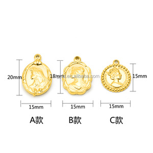 Wholesale Titanium Steel Embossed Pendant Necklace Mermaid Princess <strong>Queen</strong> Pendant Design Support Double-sided Engraved Logo - Product Image 6