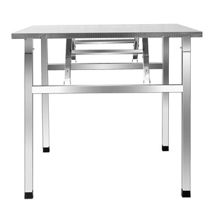 Stainless Steel <b>Folding</b> Workbench 120x60cm Portable Outdoor <b>Table</b> For Kitchen Home Use - Product Image 1