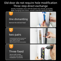 Serrure intelligente sans clé en aluminium avec verrouillage par empreinte digitale IP65, application TTlock, code d'empreinte digitale, clé numérique intelligente, serrure électronique à carte