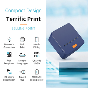 Imprimante d'étiquettes <span class=keywords><strong>mini</strong></span> Detonger P1 BT sans fil compacte portable et facile à utiliser Imprimante d'étiquettes de code-barres autocollante - Product Image 2