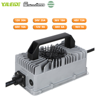 Chargeur de batterie étanche 14,6 V LiFePO4, 14,7 V Plomb-acide, 16,8 V Lithium-ion, 12 V 20A 25A 30A pour applications marines, VR, bateaux électriques et détecteurs de poissons