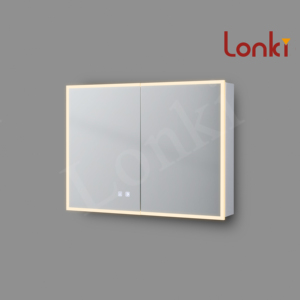 <span class=keywords><strong>Armoire</strong></span> de toilette intelligente avec miroir, 800 mm, murale, personnalisée, anti-buée, avec éclairage LED, <span class=keywords><strong>2</strong></span> <span class=keywords><strong>portes</strong></span>, moderne - Product Image 3