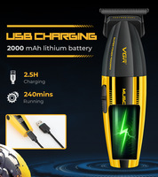 Tondeuse à cheveux professionnelle rechargeable VGR V-285 9000 tr/min en métal pour salon de coiffure, tondeuse à barbe pour hommes V-285T