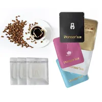 Sachets de thé laminés de qualité alimentaire avec impression de logo personnalisé, scellage thermique, portables, mini-sachets de café, couleur et taille personnalisées, marque HOYO