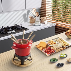 Ensemble de fondue <span class=keywords><strong>en</strong></span> <span class=keywords><strong>fonte</strong></span> Fours hollandais pour un trempage au fromage et au chocolat parfaitement crémeux - Product Image 6