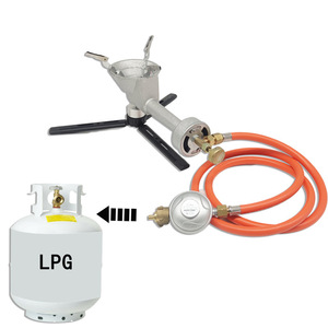 Réchaud à <span class=keywords><strong>gaz</strong></span> de camping haute puissance pour le marché de l'Europe de l'Est, brûleur GPL pliable sur trépied pour camping-car, pique-nique, cuisine en plein air et wok - Product Image 2