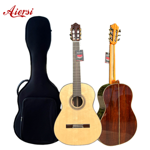 Venta de Fábrica, <span class=keywords><strong>Guitarra</strong></span> Clásica de Cedro Alemán y Palisandro Indio de 39 Pulgadas, Cuerdas de Nylon, Totalmente Sólida, Estilo Vintage - Product Image 1