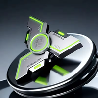 Fidget Spinner Métallique Lumineux Anti-Stress, Soulagement de l'Anxiété, Jouet de Concentration TDAH, Anti-Ennui et Réducteur de Stress