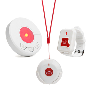 Système d'appel infirmier sans fil pour personnes âgées, combinant un téléavertisseur sans fil pour aidants et un téléavertisseur <span class=keywords><strong>SOS</strong></span> à un bouton - Product Image 1