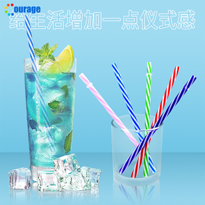 Pailles transparentes <span class=keywords><strong>en</strong></span> verre de <span class=keywords><strong>paille</strong></span> droite <span class=keywords><strong>en</strong></span> <span class=keywords><strong>plastique</strong></span> de couleur pour boîtes de verre de 16oz - Product Image 3