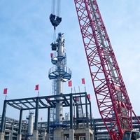 Plateforme d'opération multi-niveaux en acier robuste pour usine chimique, fabrication professionnelle de structures en acier