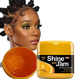 New Arrivals Strong Hold Wax Hair Edge Control Gel Shine And Jam Gel Hair Styling Shine And Jam Hair Gel