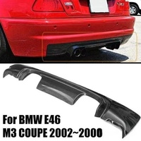 Diffuseur de pare-chocs arrière en fibre de carbone pour BMW E46 M3 1998-2004, style CSL, état neuf, kit carrosserie avec découpes pour l'échappement