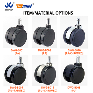 Rueda Giratoria de Nailon de 60 mm con Neumáticos de PU, Capacidad de Carga de 60 kg, Diseño Tradicional para Muebles - Vástago Roscado/Vástago con Rosca/Placa - Product Image 6