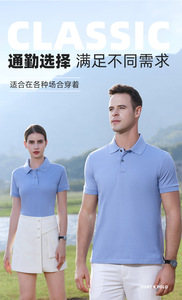 Ensemble de vêtements de travail unisexe en coton pur à manches courtes, de haute qualité, pour entreprise, idéal comme cadeau ou pour les événements, avec col à revers - Product Image 5