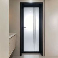 Porte en alliage titane-magnésium et verre trempé, étanche, pour hôtel, appartement, escalier, salle de bain