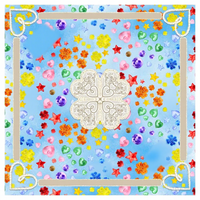 Tapis de jeu de mahjong américain pré-imprimé, motif fleurs sauvages multicolores rose pastel