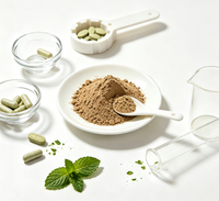 Extrait de menthe 10:1, poudre d'extrait de feuille de menthe soluble dans l'eau, extrait de menthe ZD Biological Supply, matière première d'extrait végétal en vrac