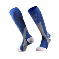 Chaussettes et collants de compression en nylon tricoté ODM pour la course et le yoga, longueur mollet, antidérapants, absorbants la transpiration et anti-odeurs